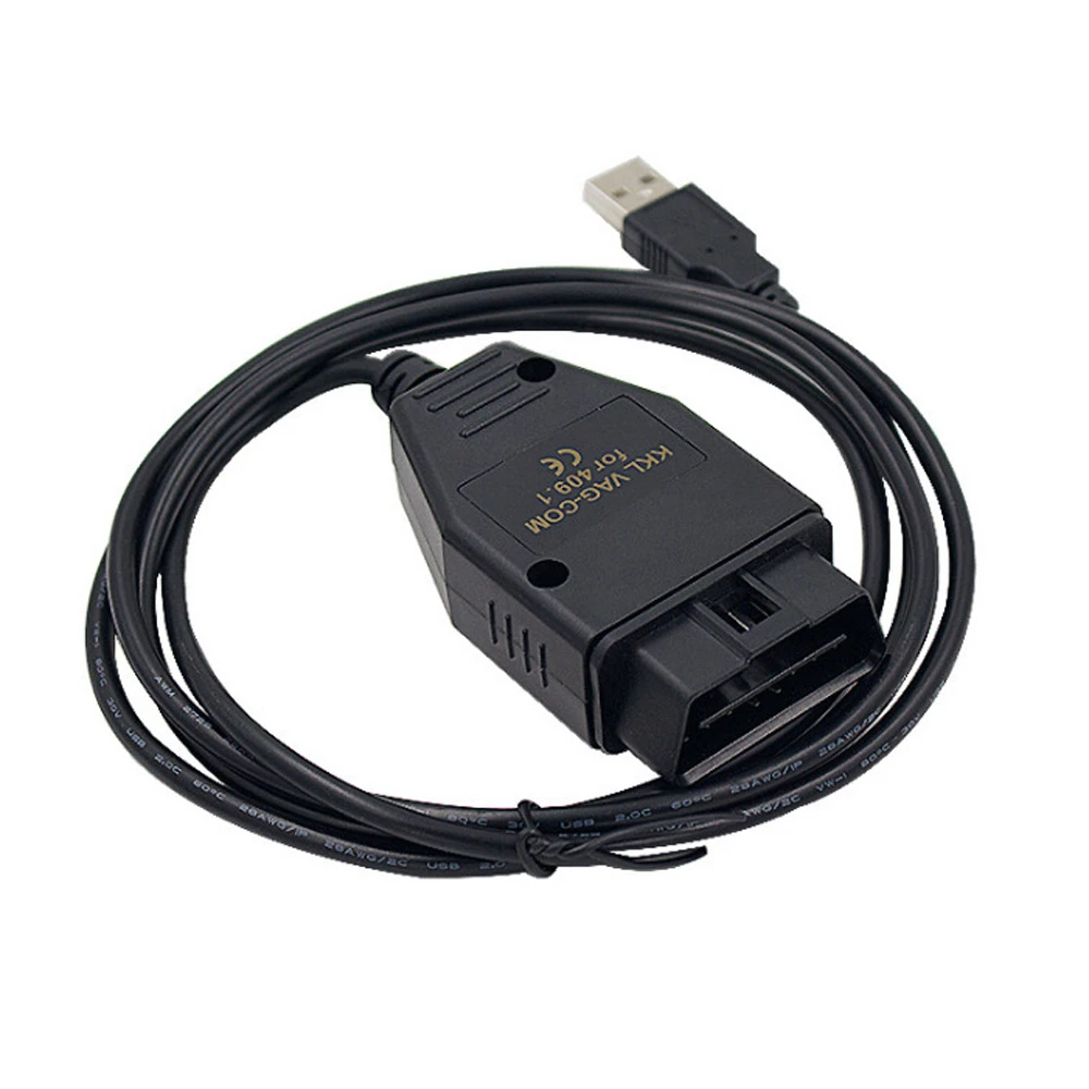 Автомобильный USB Vag-Com интерфейсный кабель KKL VAG-COM 409,1 OBD2 II OBD диагностический сканер Авто кабель Aux USB Vag-Com интерфейсный кабель