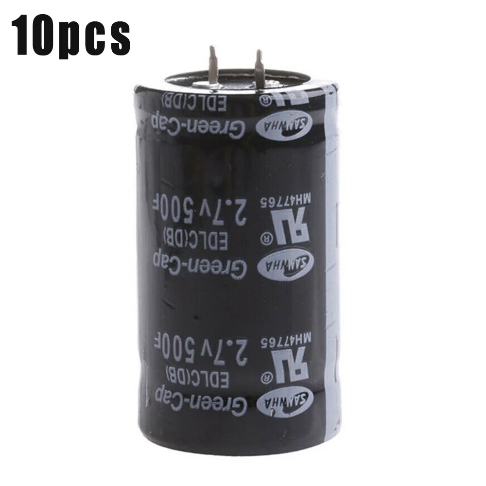 10 шт Черный 2,7 V 500F супер-Фарад конденсаторы для автомобильных выпрямителей стерео для солнечной энергии конденсаторы обустройство дома