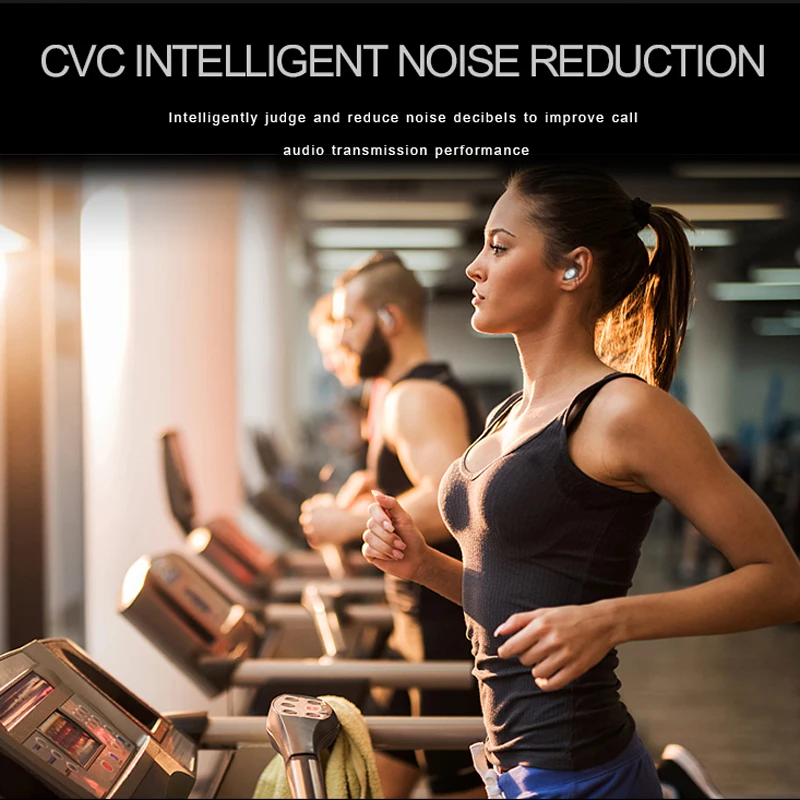 High design waterproof wireless headphones bluetooth V5 2 Sport Music earbuds noise cancelling bluetooth earphones