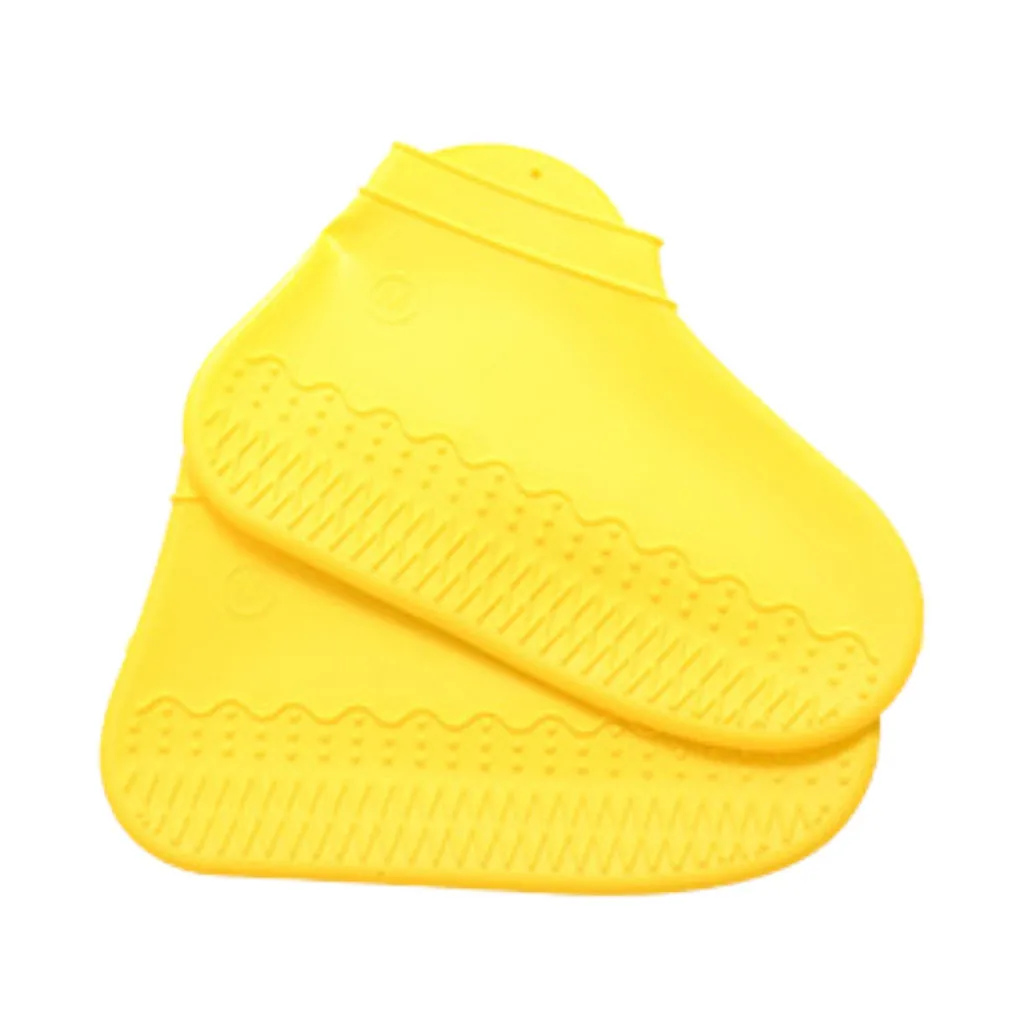 Силиконовые Сапоги водонепроницаемые защитные пальто женские непромокаемые Нескользящие прозрачный чехол унисекс обувь костюм - Цвет: Цвет: желтый