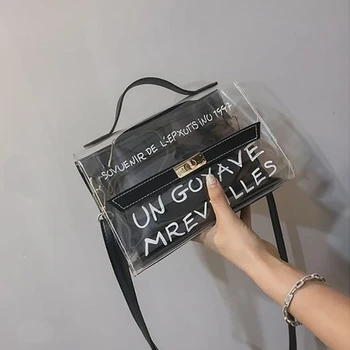 

Fashion New Ladies PVC Transparent Cross Body Messenger Bag Women Shoulder Over Bags Detachable Handbags