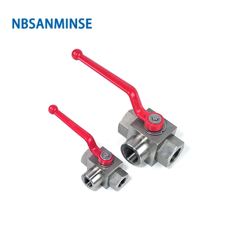 NBSANMINSE KHB3K G NPT 1 1-1/4 1-1/2 гидравлический шланг высокого Давление шаровой клапан Нержавеющая сталь SS304 KHB 3-ходовой клапан 31.5MPa