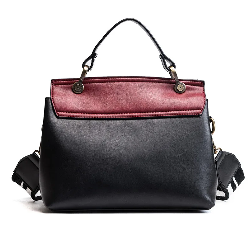 

2019 New Style Linen Flower Color Metal Square Sling Bag Stripes Wide Strap Shoulder Cross-body Handbag