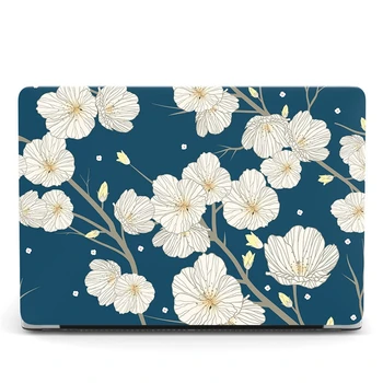 

Floral Case for Mac book Air 13 inch A1466 A2179 2020 Lotus Flower Matte Clear Glitter Cover for Macbook Air 13 Case A1932 2018