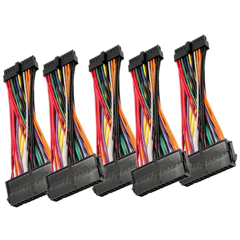 

5Pcs PSU 24Pin Female to 24P Male Power Supply Cable Cord 18AWG Wire Adapter Cable for DELL 780 980 760 960 PC