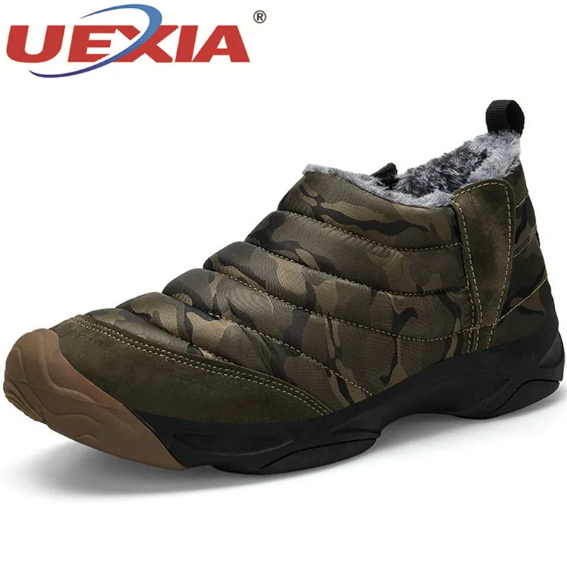 

UEXIA Outdoor Sport Warm Camouflage Winter Men Boots High Quality Men Snow Soft Winter Sneakers Footwear Shoes Men Ankle Boots