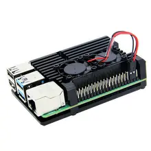 Новейший корпус из алюминиевого сплава с ЧПУ с охлаждающим вентилятором для Raspberry Pi 4B