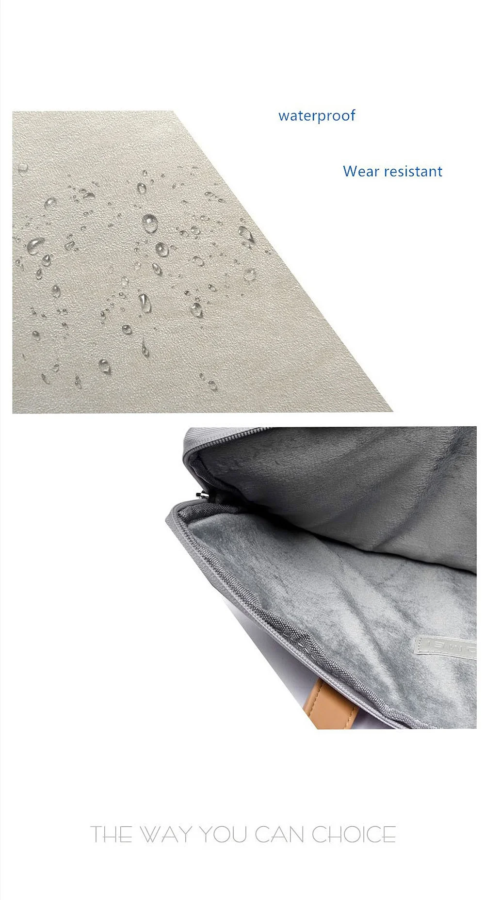 13.3/14 15.6 inch Portable Laptop Bag Waterproof PU Leather Laptop Case Casual Business Handbag for Men and Women