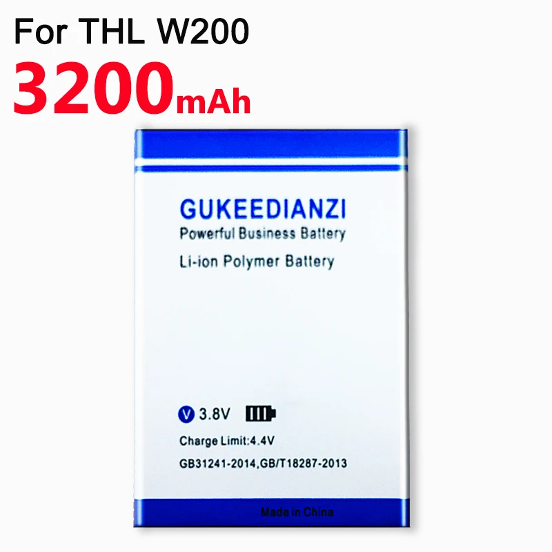 GUKEEDIANZI W200 3200 мАч телефон батарея для THL W200 W200S W200C мобильный сменный аккумулятор