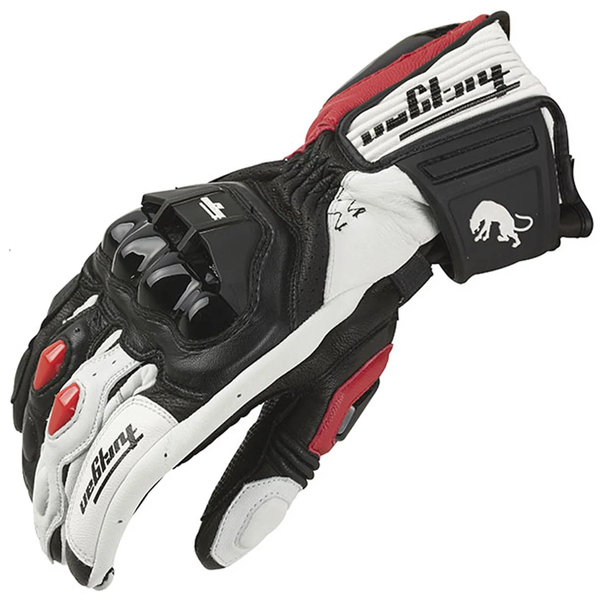 Аксессуары для moto cicleta Furygan AFS18 Guantes de carreras de dedos completos moto cross Luvas de cuero genuino moto Guantes - Цвет: red
