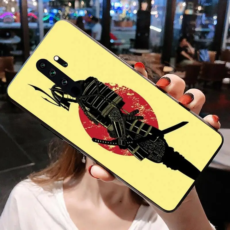 Japanese Bushido Samurai Silicone Black Phone Case for Redmi Note 9 8 8T 8A 7 6 6A Go Pro Max Redmi 9 K20 K30 leather case for xiaomi Cases For Xiaomi