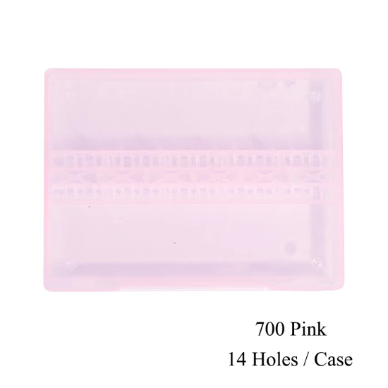700 Pink STZ 1 шт пустые сверла для ногтей Коробка для хранения стенд дисплей контейнер держатель чехол для фрезы Маникюрный Инструмент Аксессуары#994 - Цвет: 700 Pink