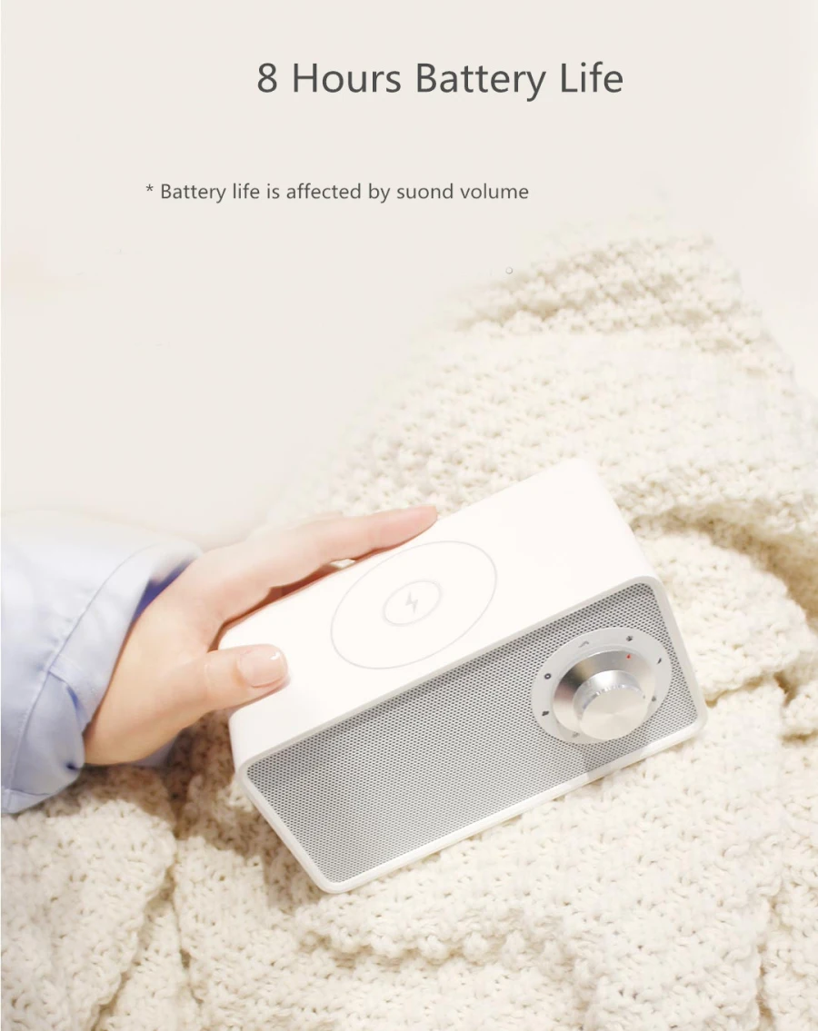 Xiaomi Mijia Qualitell Bluetooth Speaker Wireless Charger White Noise Speaker New BLT5.0 EPP 10W Fast Charging Sleep Speaker (1)