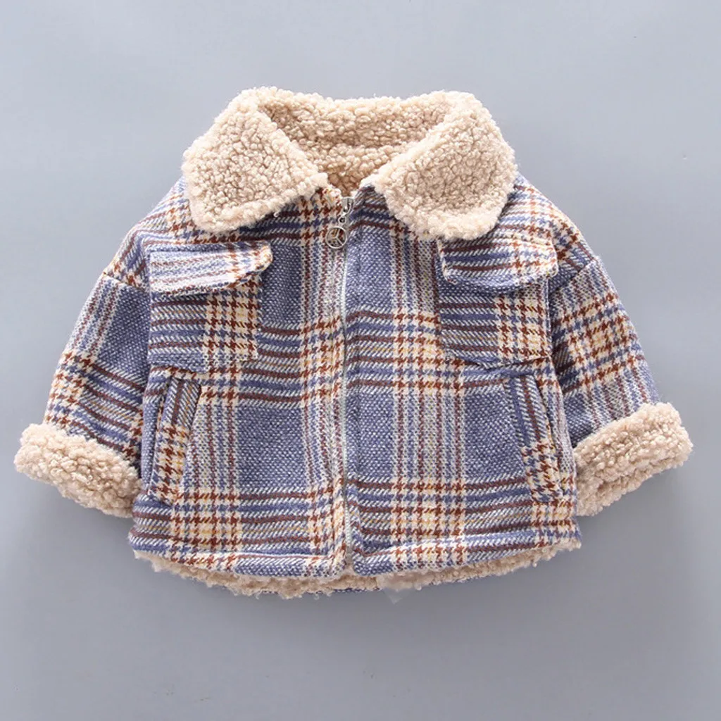 Пальто для малышей; куртка для маленьких девочек; зимнее флисовое пальто; куртка; клетчатая одежда; стеганая одежда; Модное теплое зимнее пальто; M850 - Цвет: PP