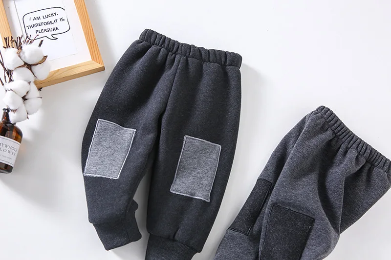 Dudukids/зимние и весенние повседневные штаны с нашивками для мальчиков; вельветовые утепленные детские брюки; Свободные теплые штаны для мальчиков