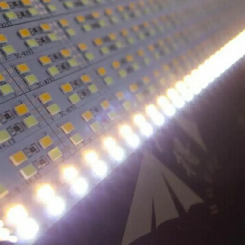 10 шт. 50 см 5630 led жёсткая планка бар двухрядный 36led белый и теплый белый 12 в шкаф не водонепроницаемый кухонный светильник