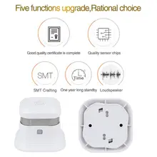 Детектор дыма пожарная сигнализация ABS огнестойкий увеличенный срок службы батареи датчик дыма Великобритания