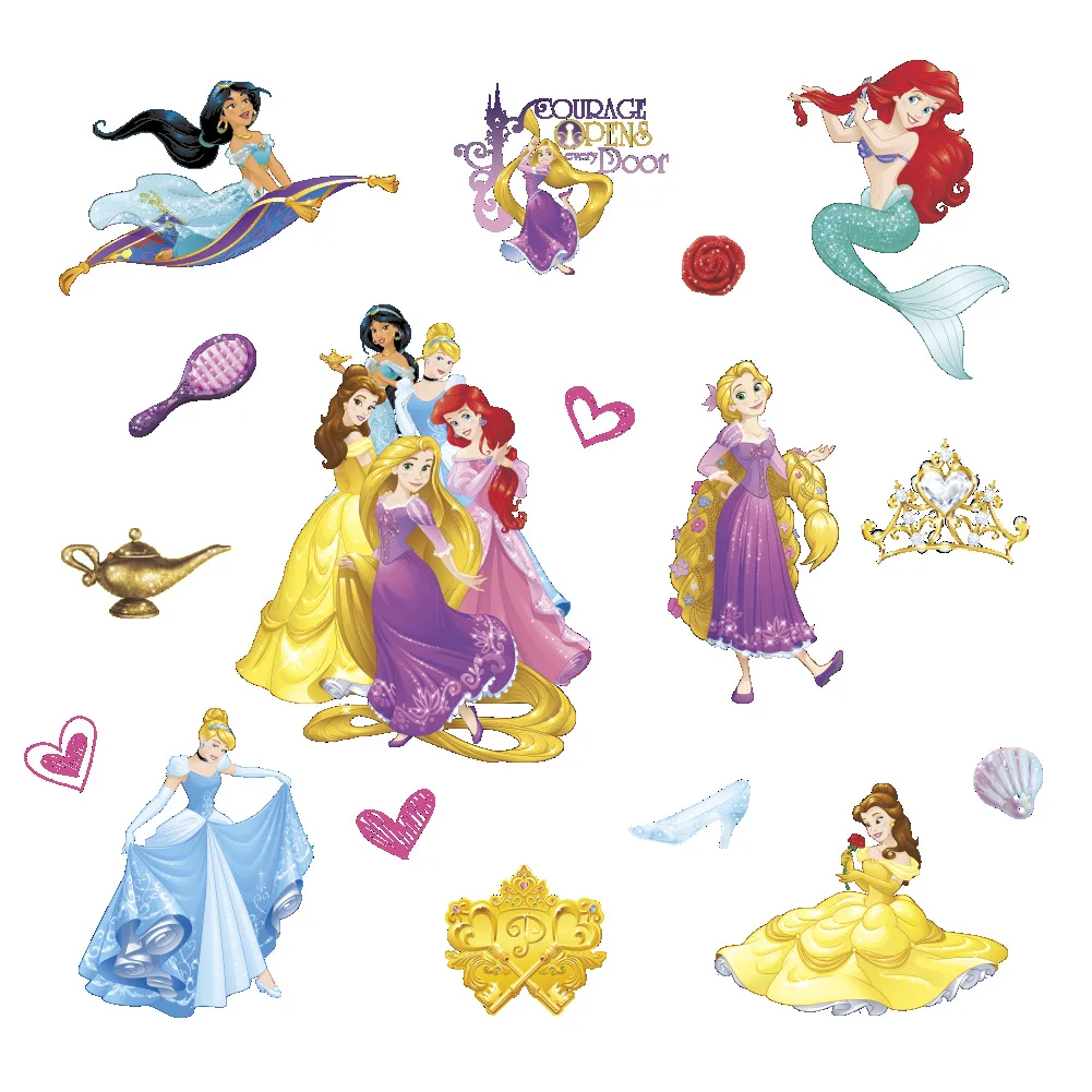 A002 disney Принцесса стикер на стену s гостиная спальня самоклеющиеся декоративные наклейки детская комната мультфильм обои Kinderga