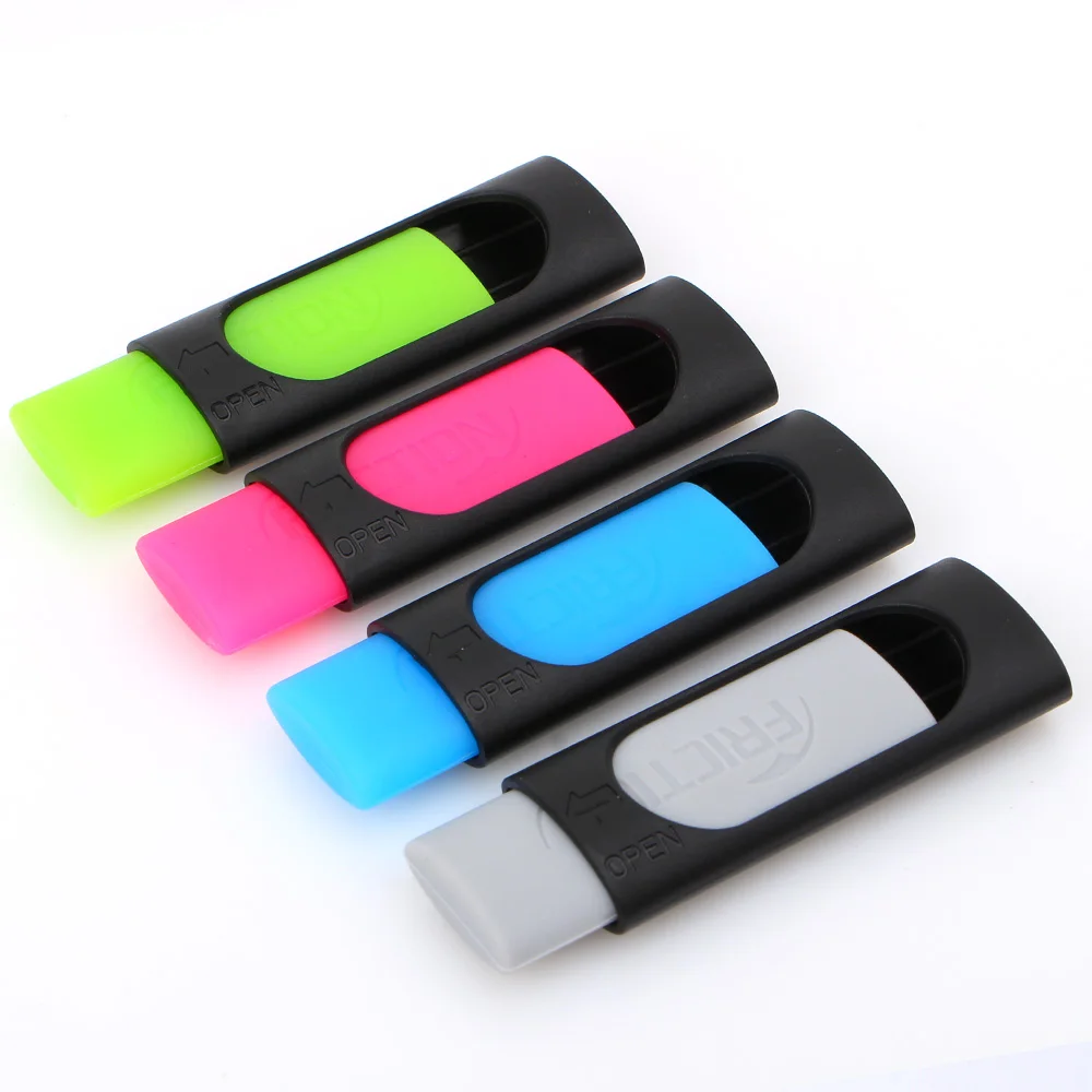 4pcs Фрикционная резина LifeMaster Genvana фрикционный ластик для чернил стираемая ручка резиновая 50 мм* 20 мм G-0718 для школьников - Цвет: 4pcs
