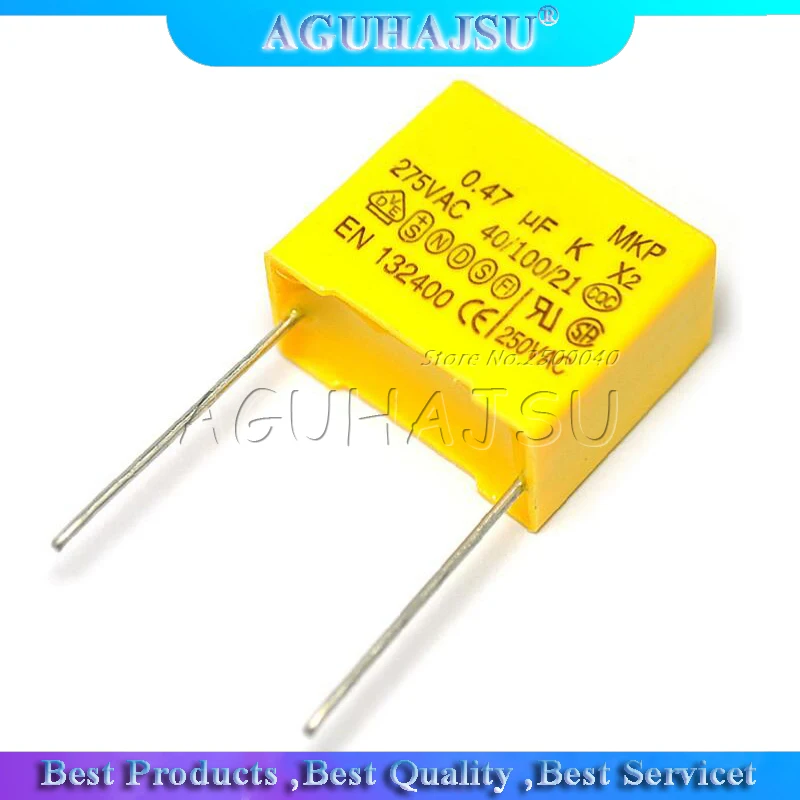 10 шт. X2 защитный конденсатор 15 мм 275VAC 275V 0 022 мкФ 047 1 22 33 F 68 полипропиленовая пленка |