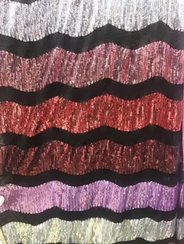 

Embroidered Net Fabric with beads With super Quality David-9.4216 African Tulle Lace Fabric For party Dress