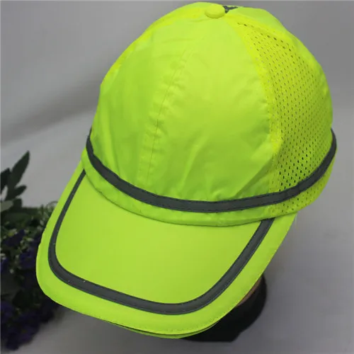 BaseballFLGreen Флуоресцентная сетчатая бейсболка для уборщика дорог Рыбак Солнцезащитная Светоотражающая шапка для наружных работников Предупреждение ющая шапка - Цвет: BaseballFLGreen