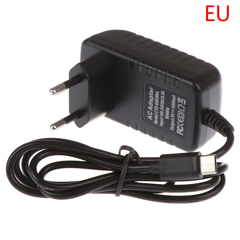Адаптер питания type-C 5V 3.0A US/EU/UK/AU разъем для Raspberry Pi 4