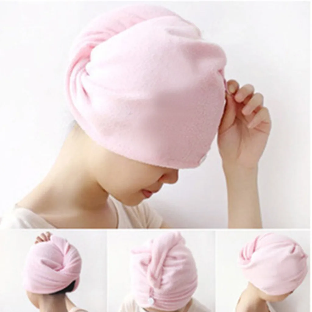 1pc Microfiber Shower Cap Bath Towel Hair Dry Hat Cap Quick Drying Lady Bath Tool Quick Magic Dry Hair Cap для ванной#h