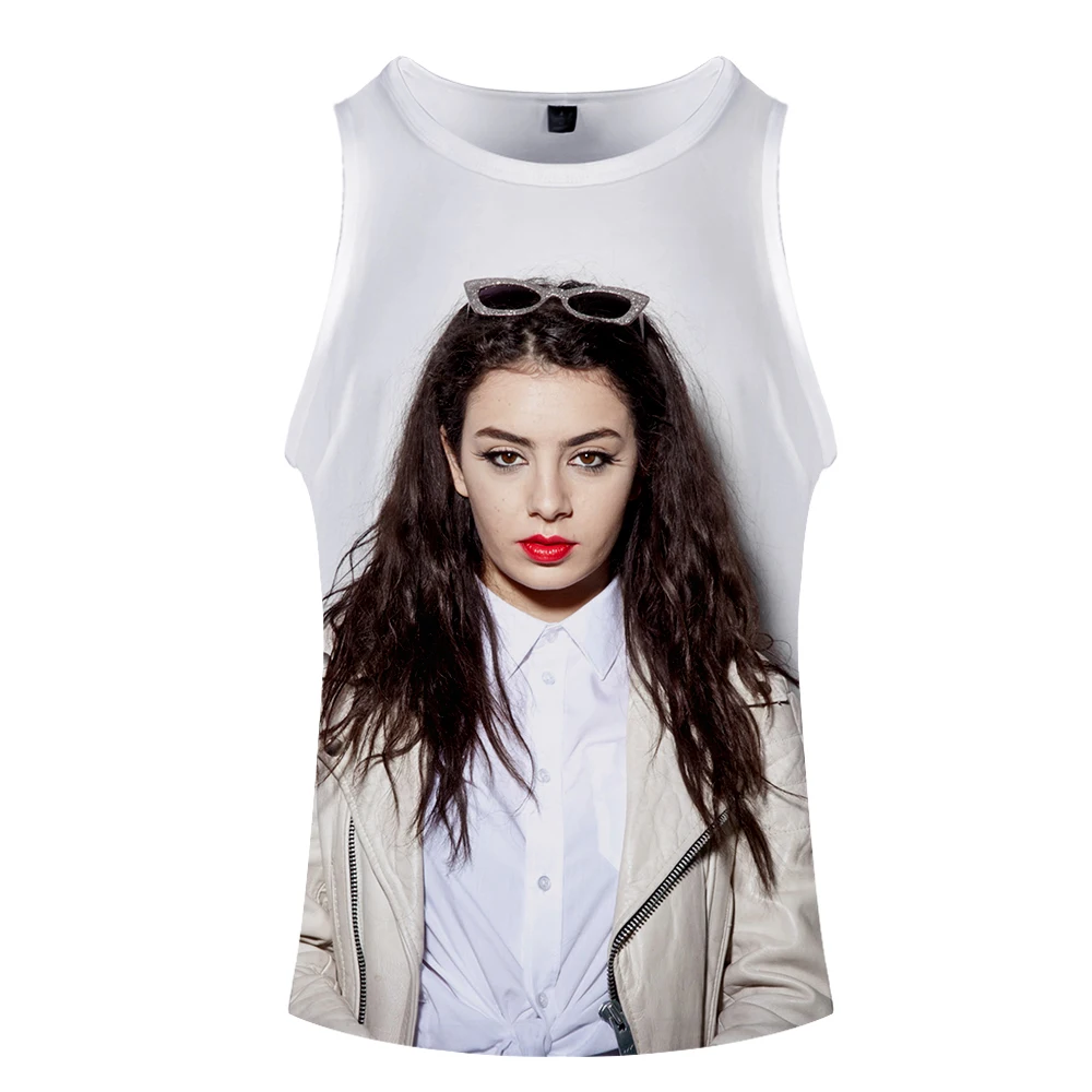 Charli XCX Charlotte Emma Aitchison стильные модные летние безрукавные топы с принтом Новинка Топ Роскошный Harajuku Hokage