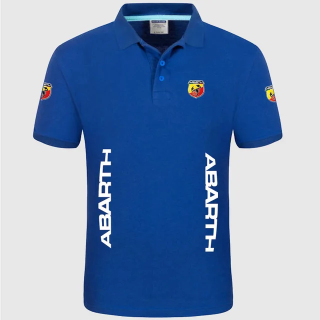 2 Summer High quality brand Abarth logo polo short sleeve shirt Fashion casual Solid Polo Shirt unisex shirts h g - Цвет: 2