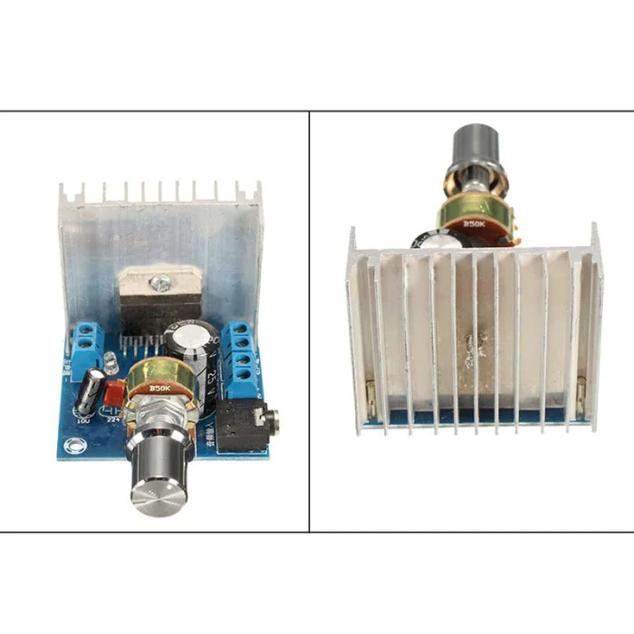 Цифровой аудио модуль усилителя двухканальный без Шума AC/DC12V TDA7297 OD889
