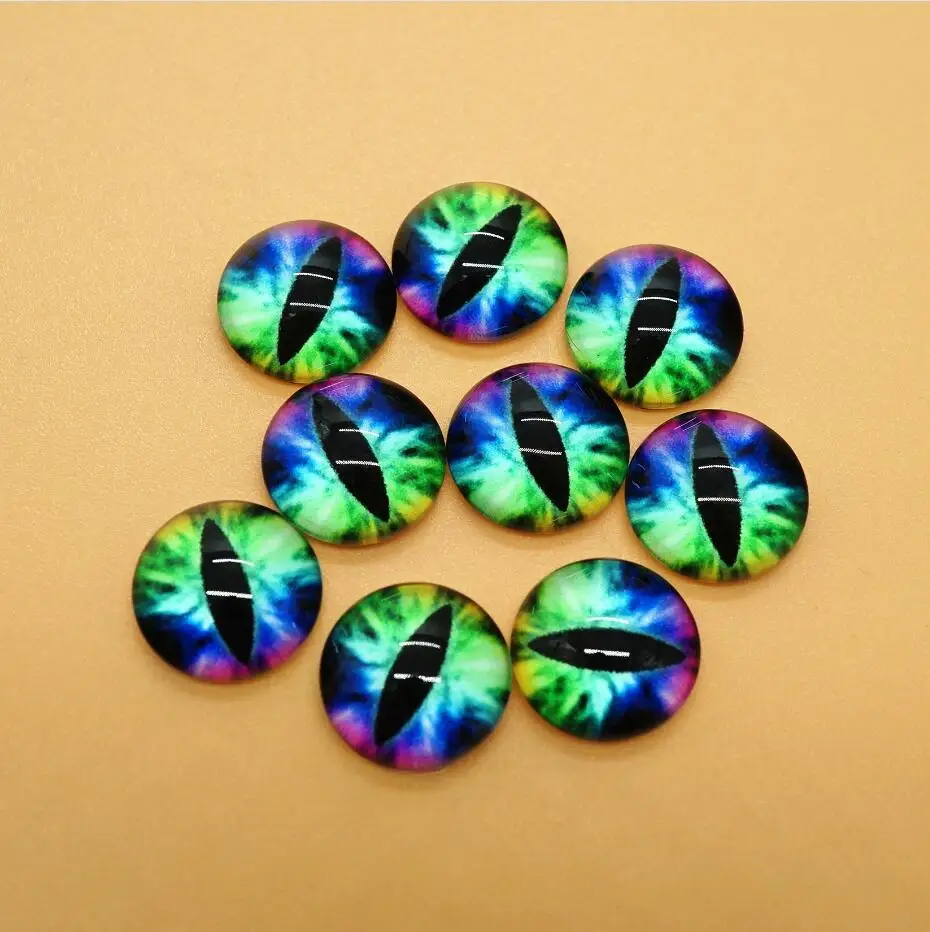 3000-916 10pcs 8MM10MM12MM микс круглые зрачки глаза Дракона фото кабошоны для изготовления браслета ожерелье булавки брошь ремесло поставки - Цвет: 3000-916 10pcs