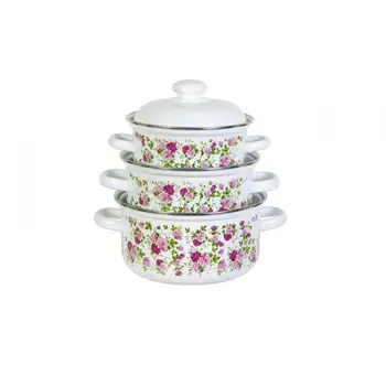 

A Set Of pans Лысьвенские enamel, Chinese rose
