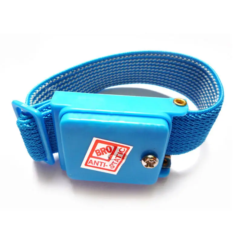 Correia de pulso sem fio antiestática sem fio da pulseira com bacia do metal na mão|Pulseiras c/ hologramas| -