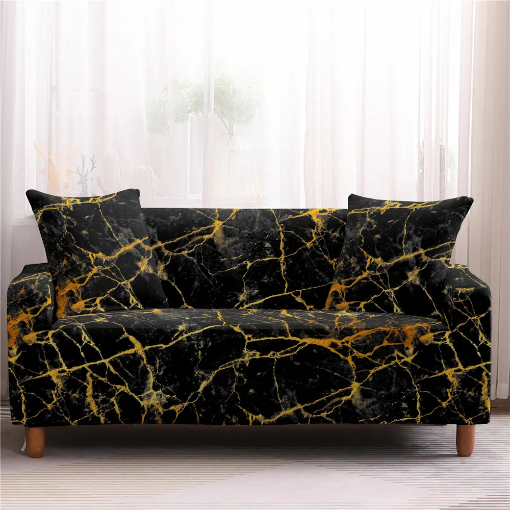 Эластичный чехол для дивана с мраморным рисунком, угловой чехол для дивана, чехол для дивана для гостиной - Цвет: No.980