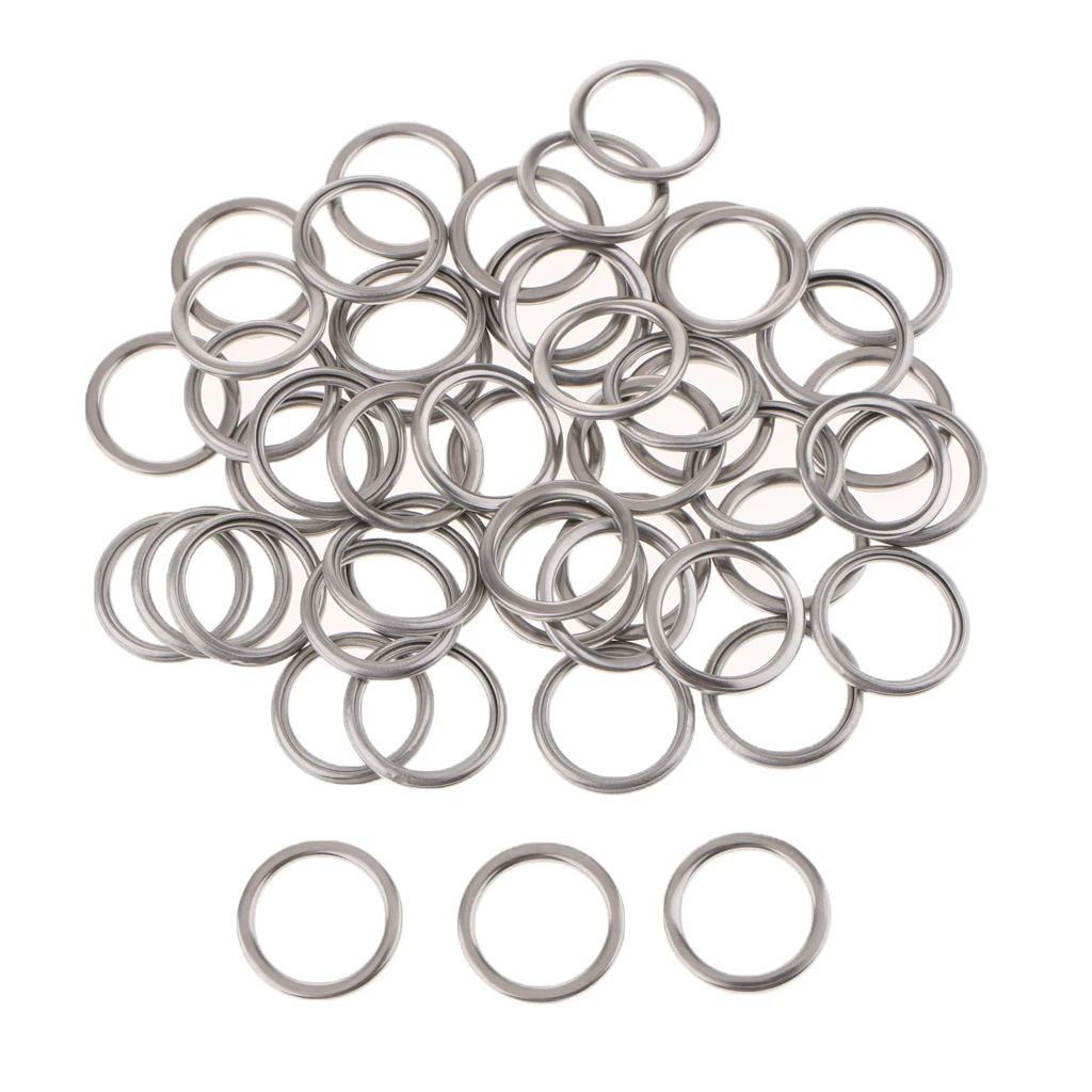 Pack of 50 M14 Oil Crush Washers/Drain Plug Gaskets for Toyota 4Runner Corolla Highlander Land Cruiser Fj Cruiser Matrix.