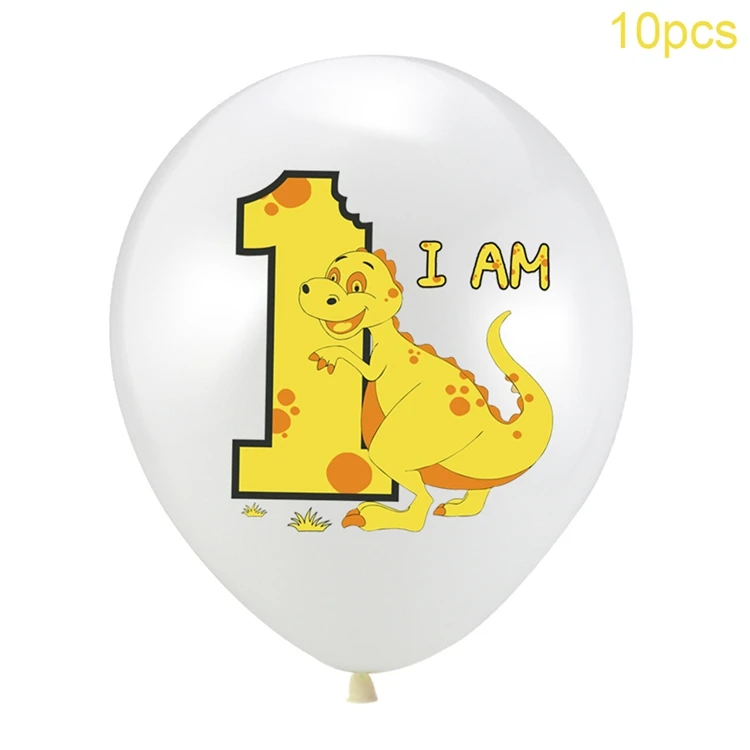 YORIWOO Jurassic World Dinosaur Party Supplies Baby Shower Banner Latex Balloon 1st Birthday Party Decorations Kids One Year Old - Цвет: Светло-зеленый