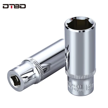 

1/4" Socket Set Car Repair Tool Ratchet Set Torque Wrench 6 Point Long Socket Hex Repair Tool