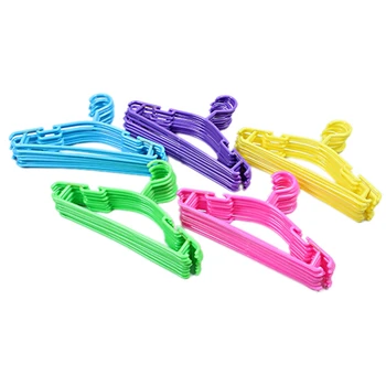 

JEYL Set of 50 Pieces Hangers for baby and child in plastic Durable Plastic Hangers hook of 5 color for girl or boy 27 x 15 cm
