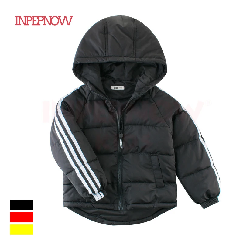 

INPEPNOW Stripe Girls Jackets Kids Boys Coat Children Winter Outerwear & Coats Brand Baby Girls Clothes Winter Down & Parkas
