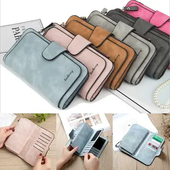 

Retro Glamorous Multiple Slots Women Wallet Long Design Lady Fashion Hot Multifunction Wallets Soft PU Leather Zipper Purse