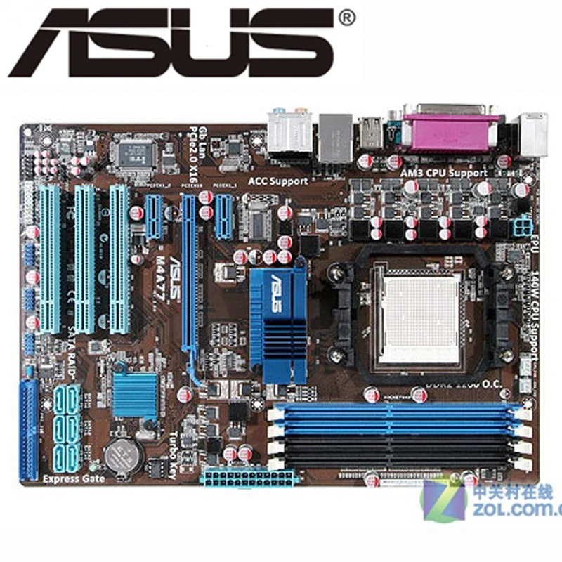 Socket AM2/AM2 +/AM3 ASUS M4A77 материнская плата DDR2 16 Гб ATX системная для AMD 770 настольная USB 2 0