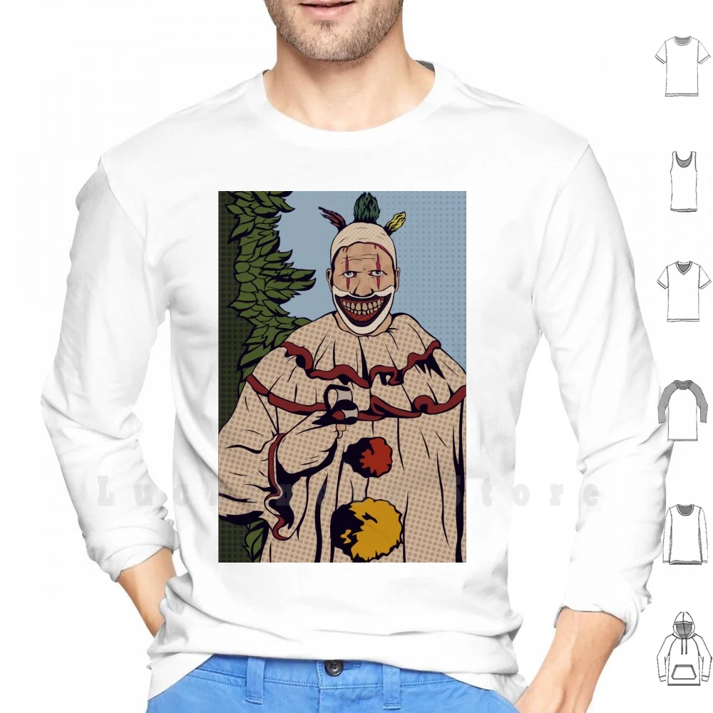 Tipi Intrecciati Felpe Con Cappuccio Manica Lunga Twisty Clown Freak Show Freak Show Twisted Pop Art Ahs Smile Creepy