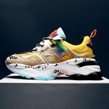 

2019 High Fashion Women Dad Shoes Trainers Chunky Sneakers Thick Sole Street Platform Vulcanized Shoes Camouflage Sneakers