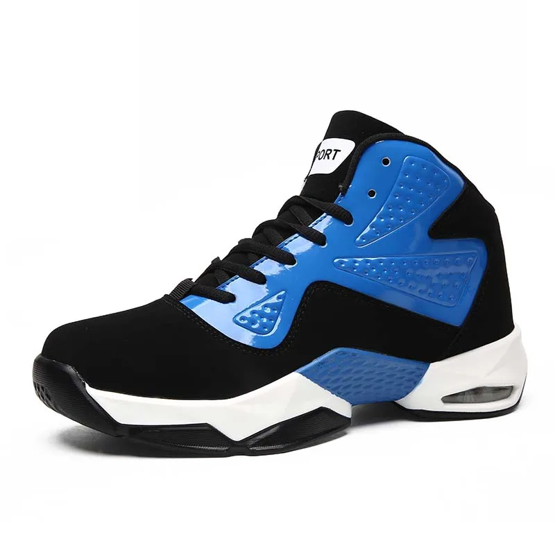 Zapatillas Hombre Deportiva Special Offer Pu Sneaker Spring Hot Sale Air Shoes Basketball Sports Thelatest Cushion Men - Цвет: BLACK-BLUE