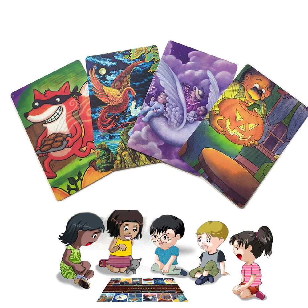 Mini juego de cartas de story DlXlT para niños, 78 cartas de juego, ilustraciones de ensueño/recuerdos, juego de mesa de fiesta familiar
