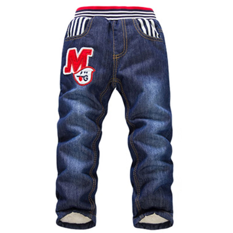 Thick Warm Winter Children Jeans 2-7Yrs Baby Girls Boys Jeans Trousers Top Quality Boy Pants Retail New Arrival - Цвет: 1592