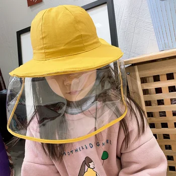 

Kids Dust Cover Full Face Protective Cap Hood Children Isolation Anti-fog Mask Hat Fashion Fisherman Hat