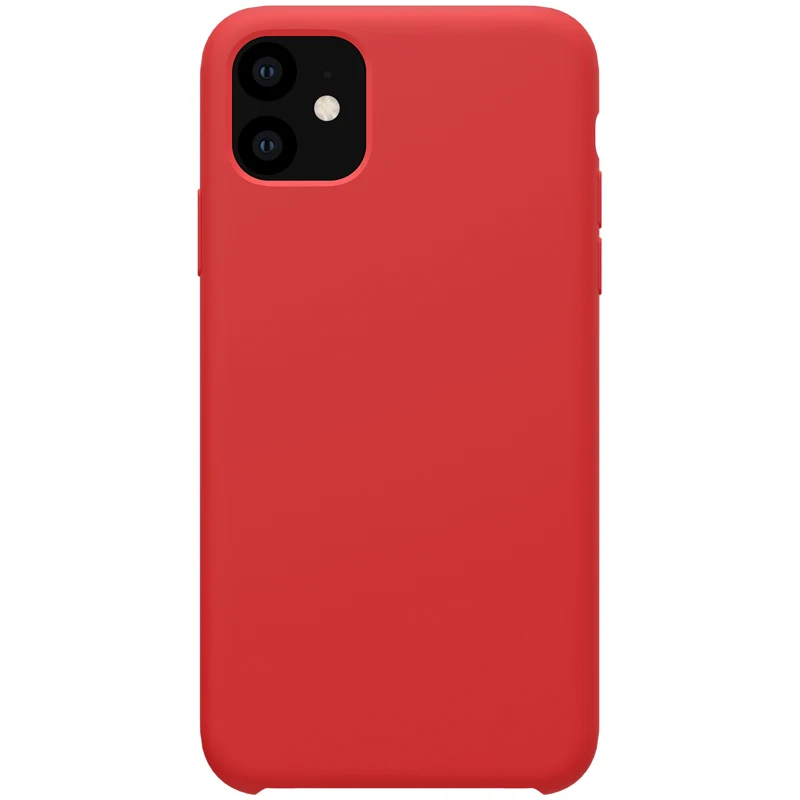 RED Для iPhone 11 Pro Max чехол NILLKIN жидкий Гладкий силиконовый чехол для iPhone 11 Pro Max(5,8/6,1/6,5) крышка роскошный защитный кожаный чехол с функцией подставки сумки - Цвет: RED