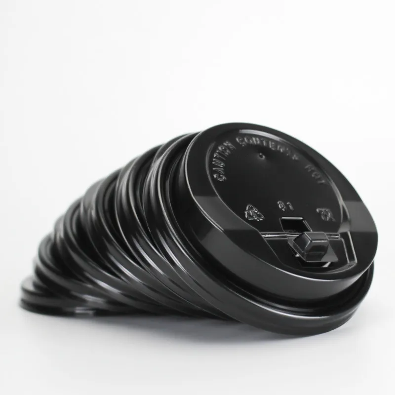 only lid1 50 шт. одноразовая кофейная чашка с цветочным узором, плотные бумажные чашки, горячие напитки, сок напитки, упаковка, чашки, пакеты на вынос с крышками - Цвет: only lid1